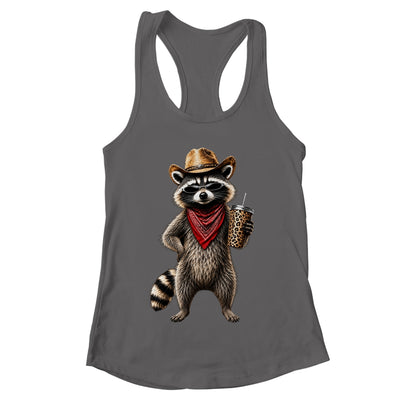 Raccoon Leopard Coffee Western Cowgirl Cowboy Funny Animal Shirt & Tank Top | teecentury