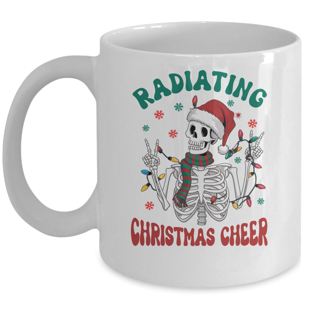 Radiology Christmas Santa Skeleton Xray Technician Rad Tech Mug | teecentury