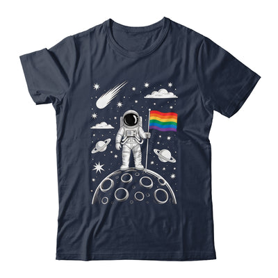 Rainbow Flag Space LGBTQ Gay Pride Astronaut Moon Men Women Shirt & Hoodie | teecentury