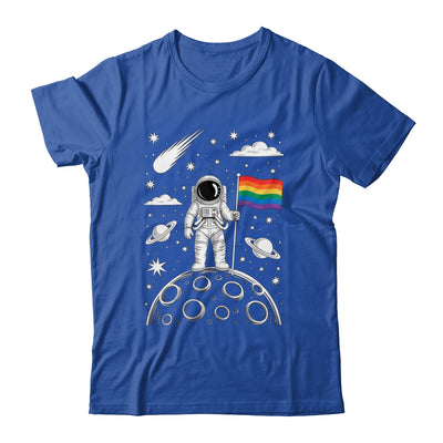 Rainbow Flag Space LGBTQ Gay Pride Astronaut Moon Men Women Shirt & Hoodie | teecentury