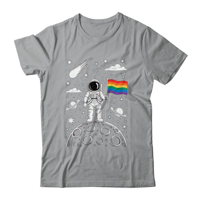 Rainbow Flag Space LGBTQ Gay Pride Astronaut Moon Men Women Shirt & Hoodie | teecentury