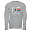 Rainbow Flag Space LGBTQ Gay Pride Astronaut Moon Men Women Shirt & Hoodie | teecentury