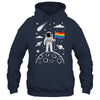 Rainbow Flag Space LGBTQ Gay Pride Astronaut Moon Men Women Shirt & Hoodie | teecentury