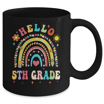 Rainbow Heart For Teachers Women Hello Fifth Grade Mug | teecentury