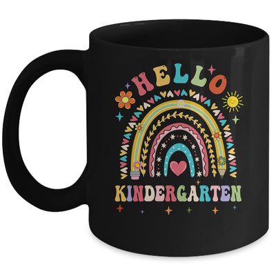 Rainbow Heart For Teachers Women Hello Kindergarten Mug | teecentury