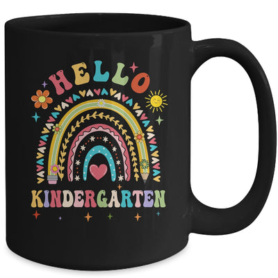 Rainbow Heart For Teachers Women Hello Kindergarten Mug | teecentury