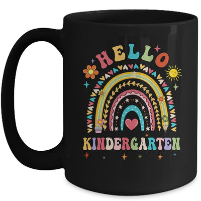 Rainbow Heart For Teachers Women Hello Kindergarten Mug | teecentury