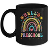 Rainbow Heart For Teachers Women Hello Preschool Mug | teecentury