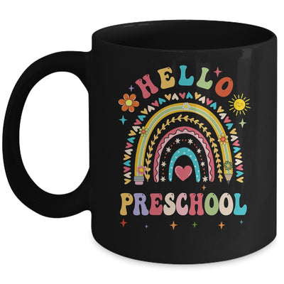 Rainbow Heart For Teachers Women Hello Preschool Mug | teecentury