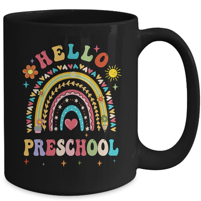 Rainbow Heart For Teachers Women Hello Preschool Mug | teecentury