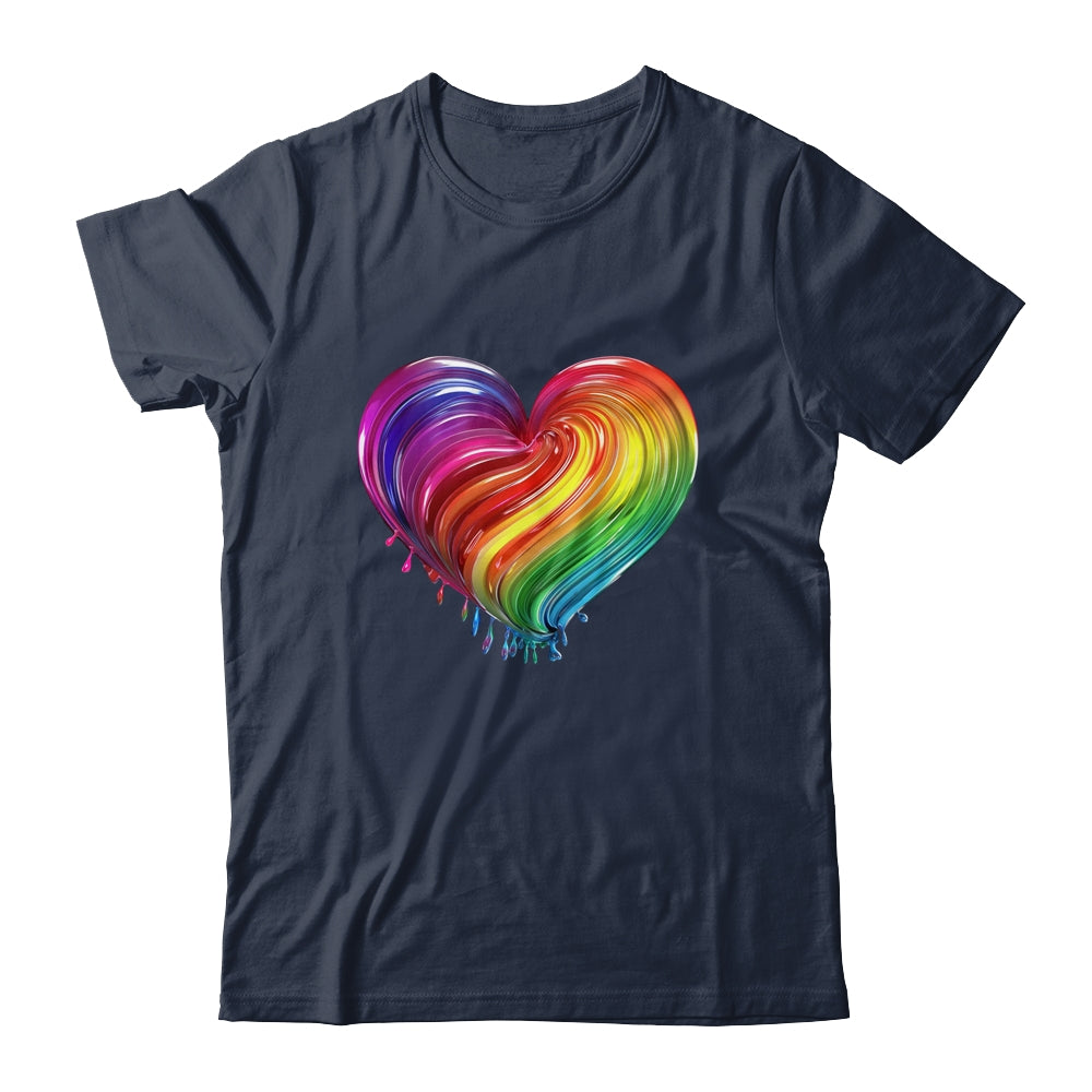 Rainbow Heart LGBTQ Flag Parade Love Gay Pride Month Shirt & Tank Top | teecentury