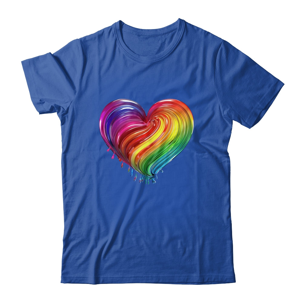 Rainbow Heart LGBTQ Flag Parade Love Gay Pride Month Shirt & Tank Top | teecentury