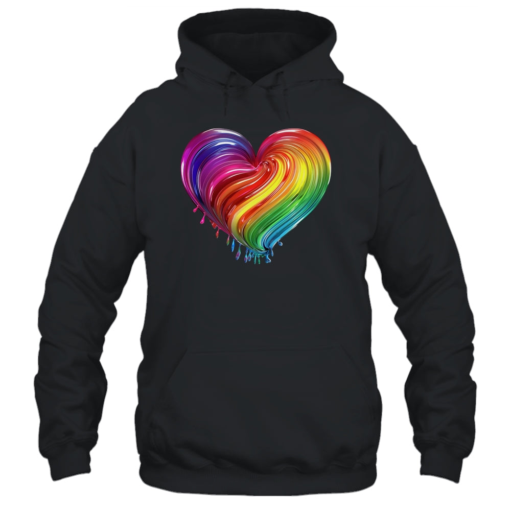 Rainbow Heart LGBTQ Flag Parade Love Gay Pride Month Shirt & Tank Top | teecentury