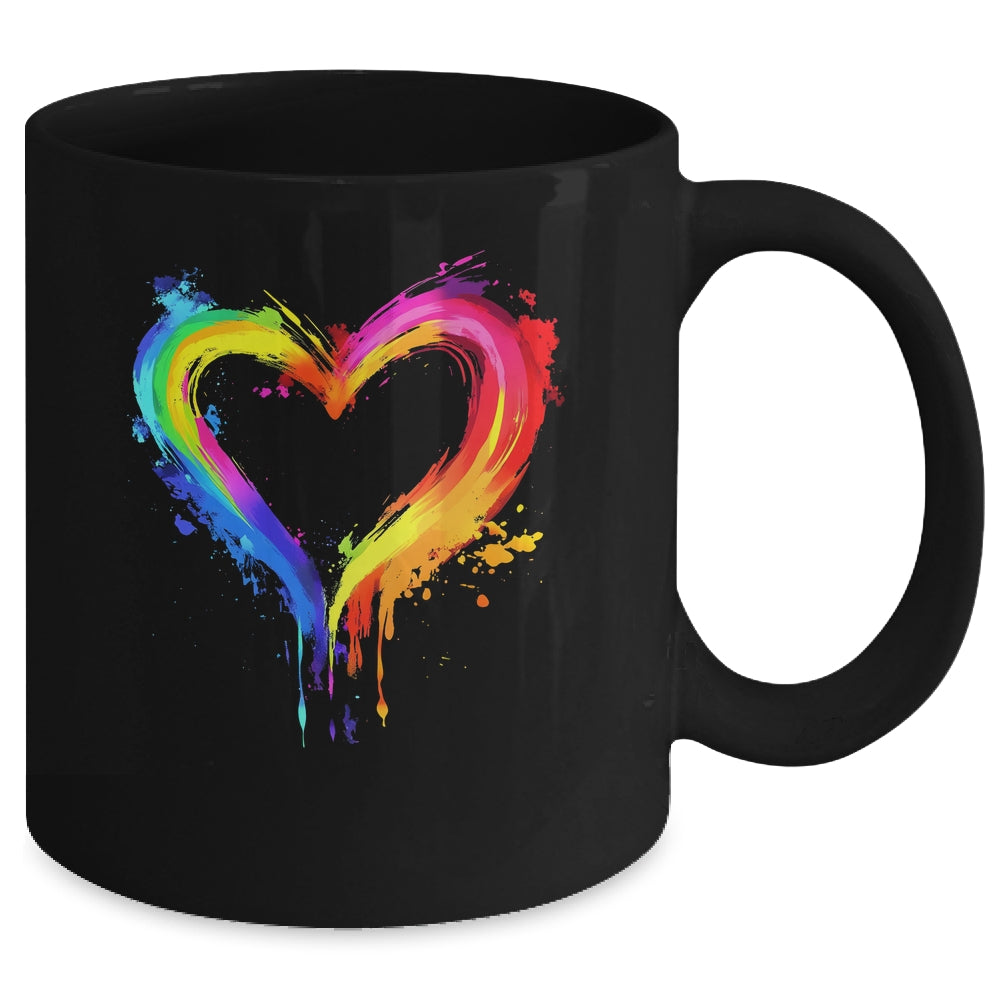 Rainbow Heart LGBTQ Gay Pride Month LGBT Gay Pride Mug | teecentury