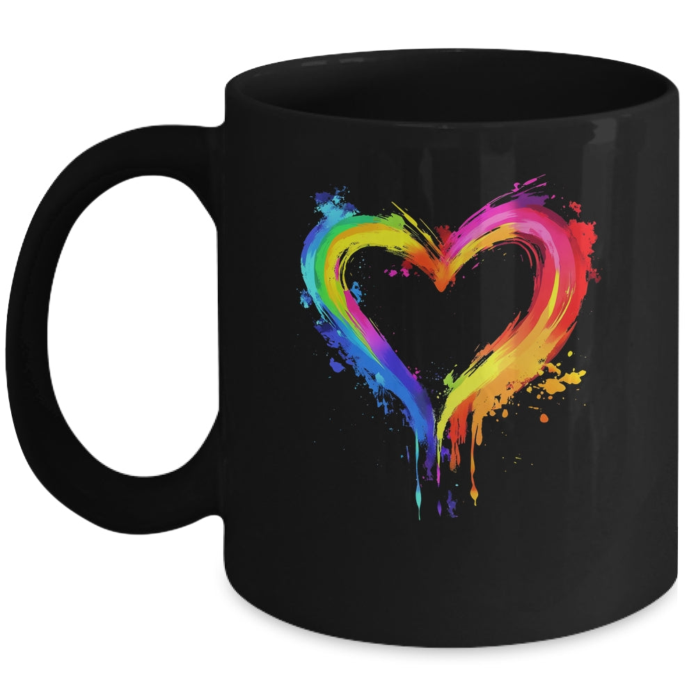 Rainbow Heart LGBTQ Gay Pride Month LGBT Gay Pride Mug | teecentury