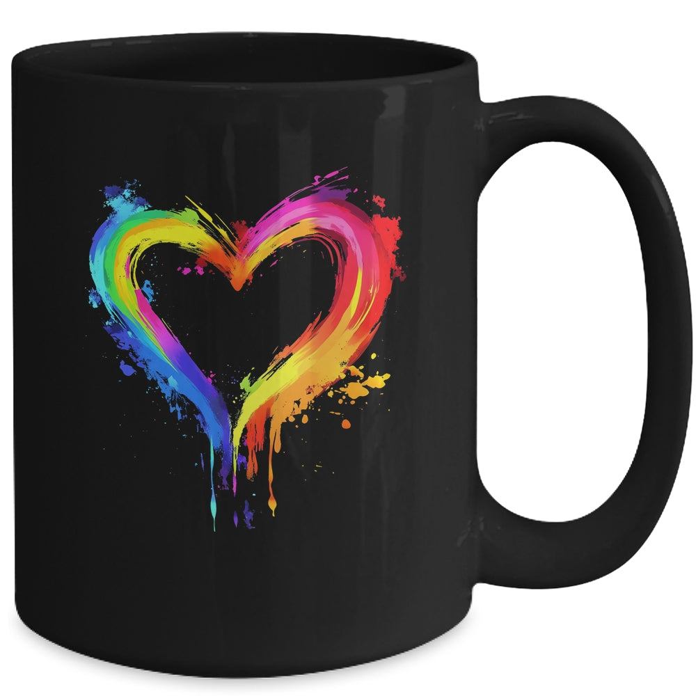 Rainbow Heart LGBTQ Gay Pride Month LGBT Gay Pride Mug | teecentury