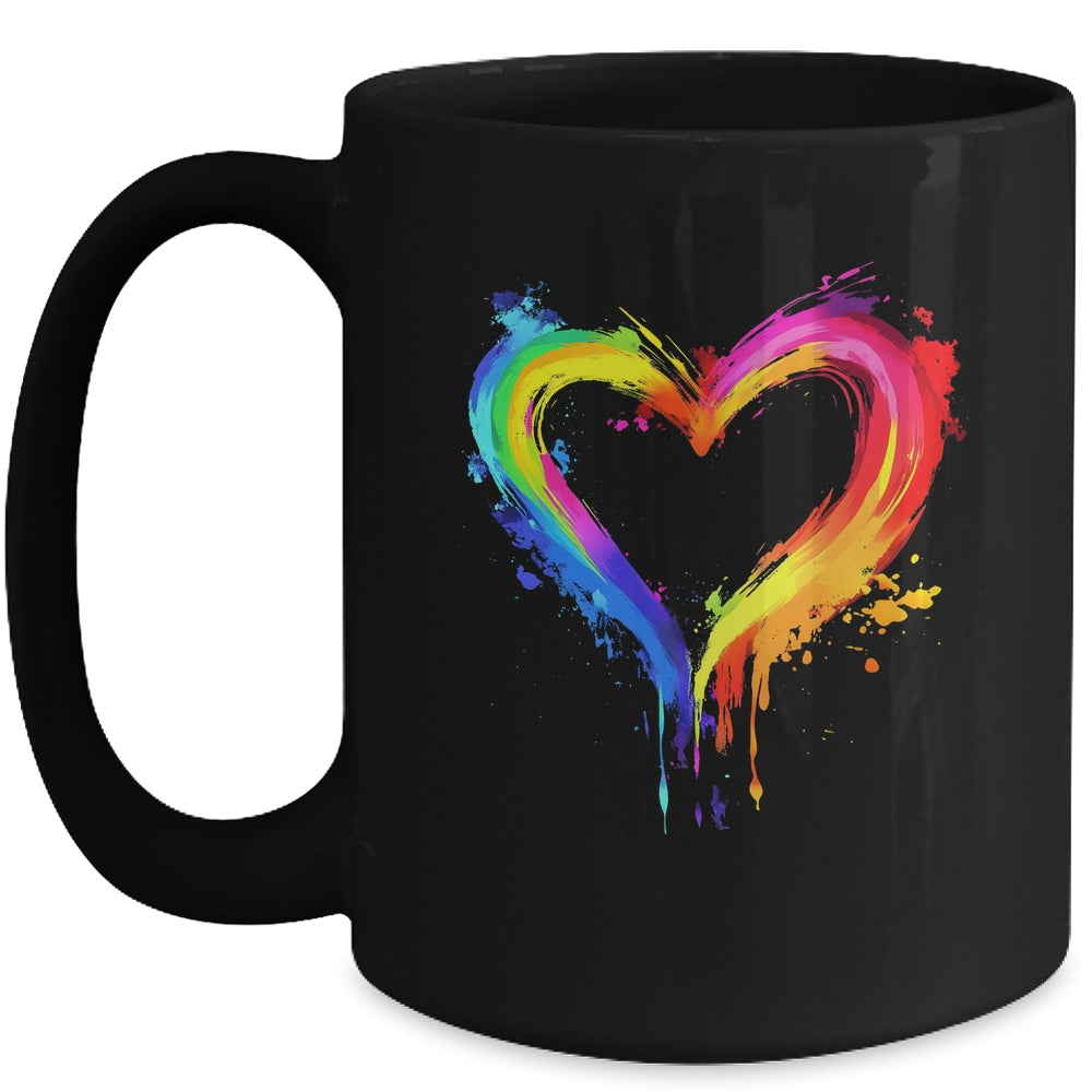 Rainbow Heart LGBTQ Gay Pride Month LGBT Gay Pride Mug | teecentury