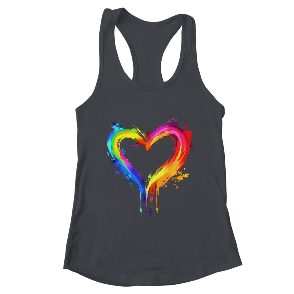 Rainbow Heart LGBTQ Gay Pride Month LGBT Gay Pride Shirt & Tank Top | teecentury