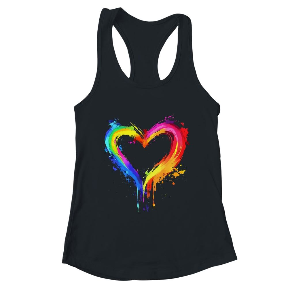 Rainbow Heart LGBTQ Gay Pride Month LGBT Gay Pride Shirt & Tank Top | teecentury