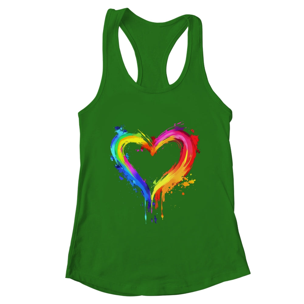 Rainbow Heart LGBTQ Gay Pride Month LGBT Gay Pride Shirt & Tank Top | teecentury