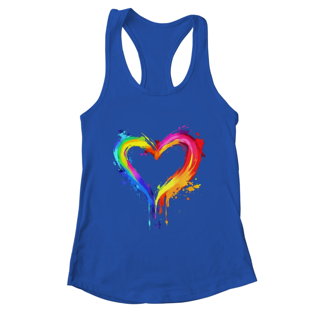 Rainbow Heart LGBTQ Gay Pride Month LGBT Gay Pride Shirt & Tank Top | teecentury
