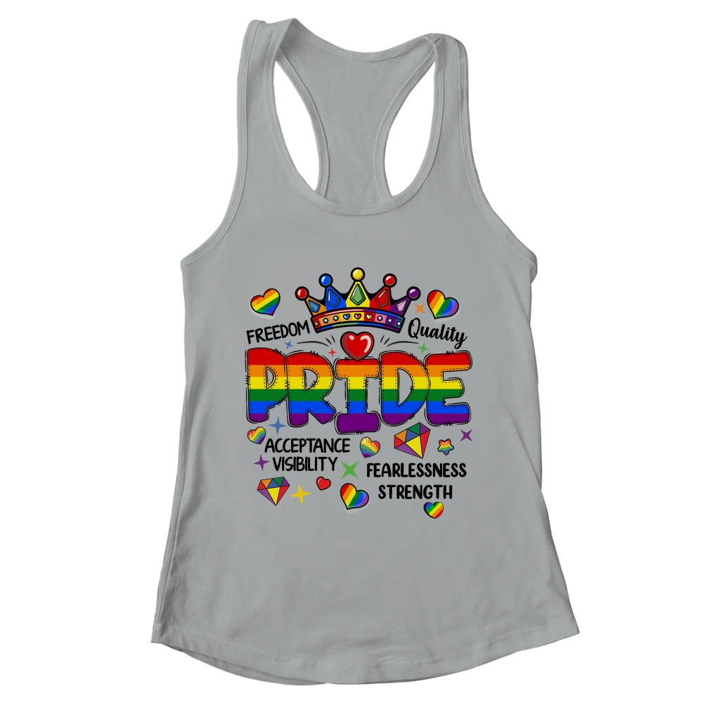 Rainbow LGBT Pride Gay LGBTQ Men Women Equality Freedom Shirt & Tank Top | teecentury