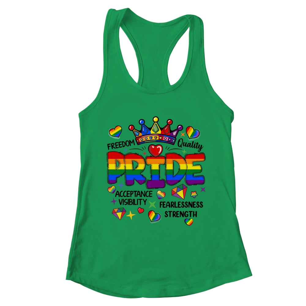 Rainbow LGBT Pride Gay LGBTQ Men Women Equality Freedom Shirt & Tank Top | teecentury