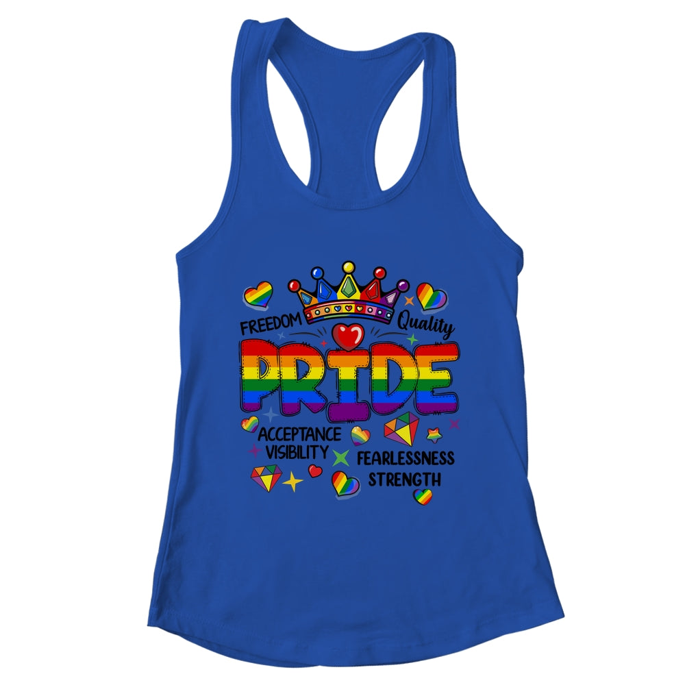 Rainbow LGBT Pride Gay LGBTQ Men Women Equality Freedom Shirt & Tank Top | teecentury