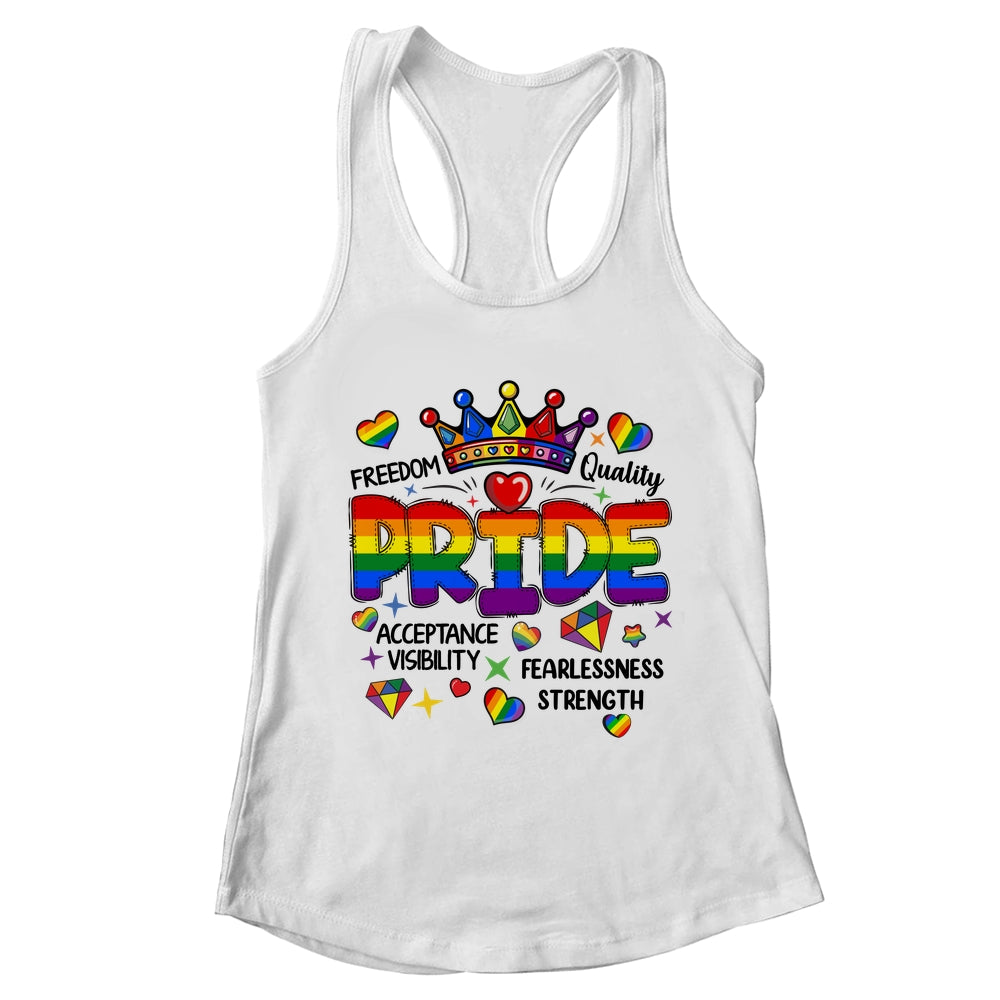 Rainbow LGBT Pride Gay LGBTQ Men Women Equality Freedom Shirt & Tank Top | teecentury