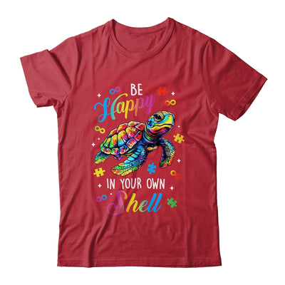 Rainbow Turtle Be Happy In Your Own Shell Autism Awareness Shirt & Hoodie | teecentury