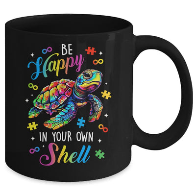Rainbow Turtle Be Happy In Your Own Shell Autism Awareness Mug | teecentury
