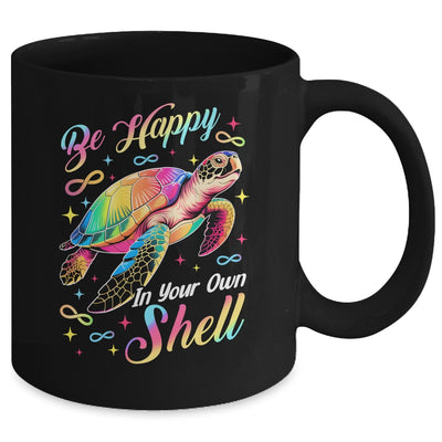 Rainbow Turtle Be Happy In Your Own Shell Autism Boys Girls Mug | teecentury