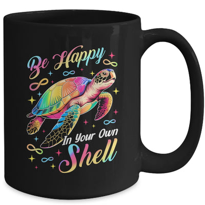 Rainbow Turtle Be Happy In Your Own Shell Autism Boys Girls Mug | teecentury