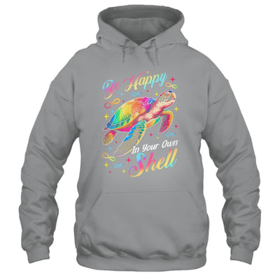 Rainbow Turtle Be Happy In Your Own Shell Autism Boys Girls Shirt & Hoodie | teecentury