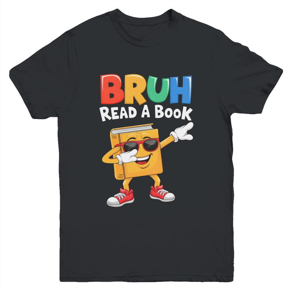 Read A Book BRUH Funny Dabbing Book Teacher Students Reading Youth Shirt | teecentury