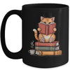 Reading Book Cat Bookish Librarian Reader Book Lover Mug | teecentury