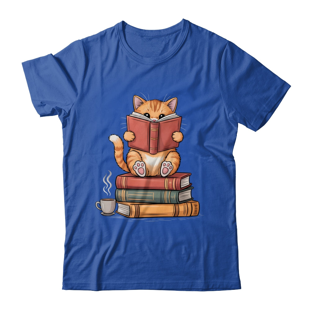 Reading Book Cat Bookish Librarian Reader Book Lover Shirt & Tank Top | teecentury