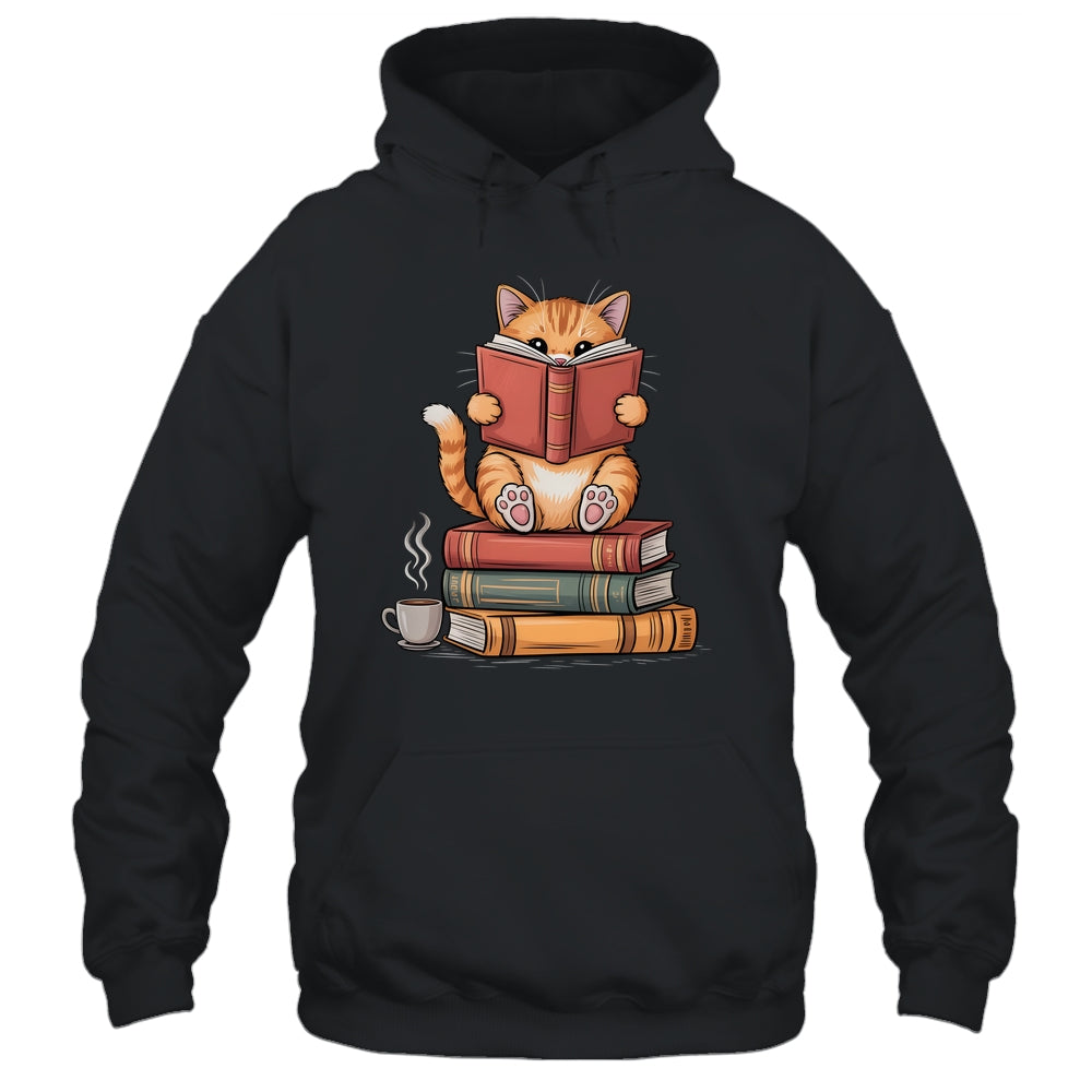 Reading Book Cat Bookish Librarian Reader Book Lover Shirt & Tank Top | teecentury