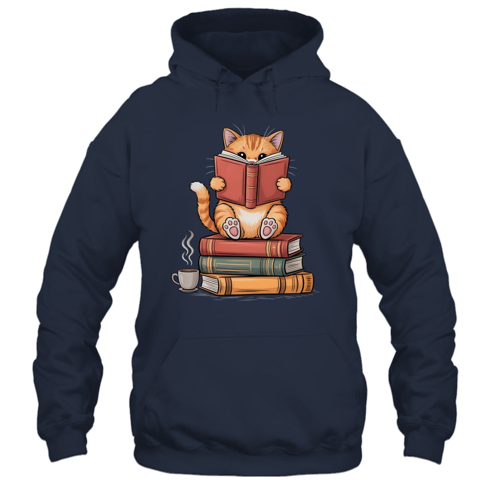 Reading Book Cat Bookish Librarian Reader Book Lover Shirt & Tank Top | teecentury
