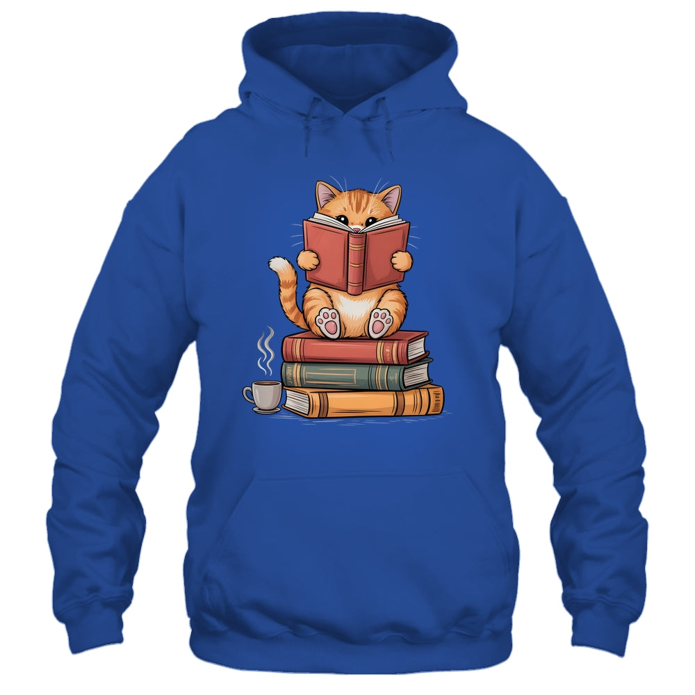 Reading Book Cat Bookish Librarian Reader Book Lover Shirt & Tank Top | teecentury