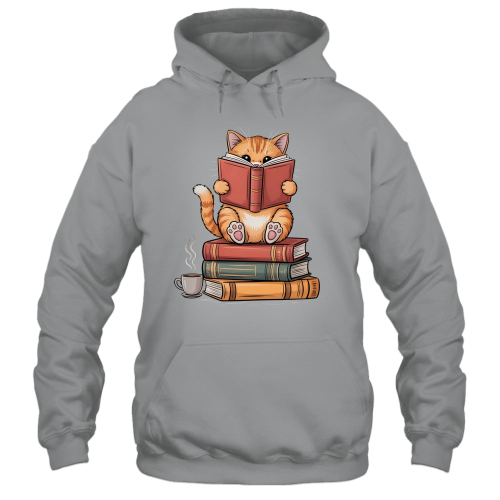 Reading Book Cat Bookish Librarian Reader Book Lover Shirt & Tank Top | teecentury