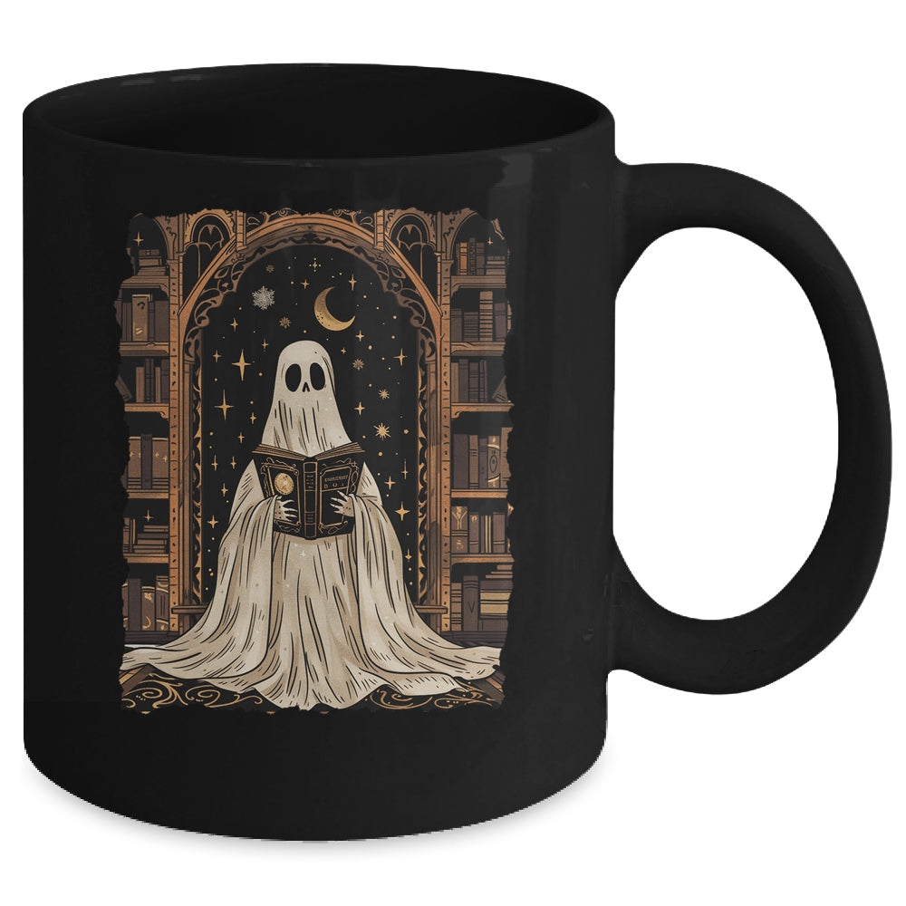 Reading Ghost Library Halloween Librarian Book Lovers Women Mug | teecentury