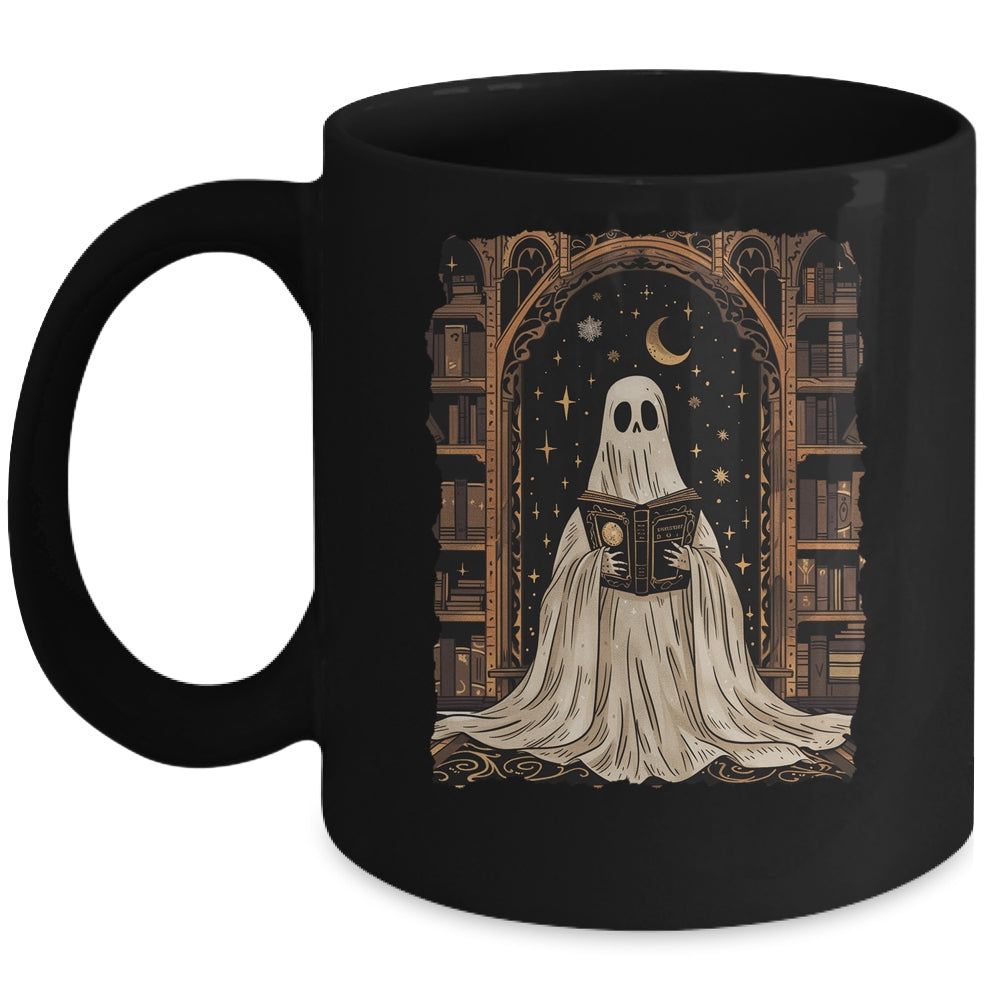 Reading Ghost Library Halloween Librarian Book Lovers Women Mug | teecentury
