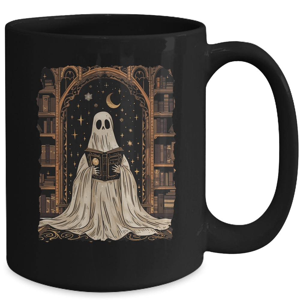 Reading Ghost Library Halloween Librarian Book Lovers Women Mug | teecentury