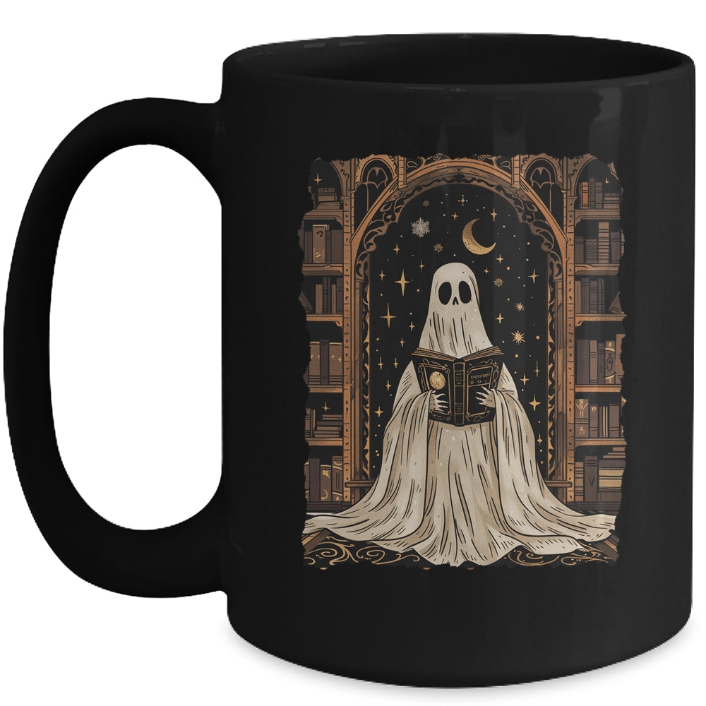 Reading Ghost Library Halloween Librarian Book Lovers Women Mug | teecentury