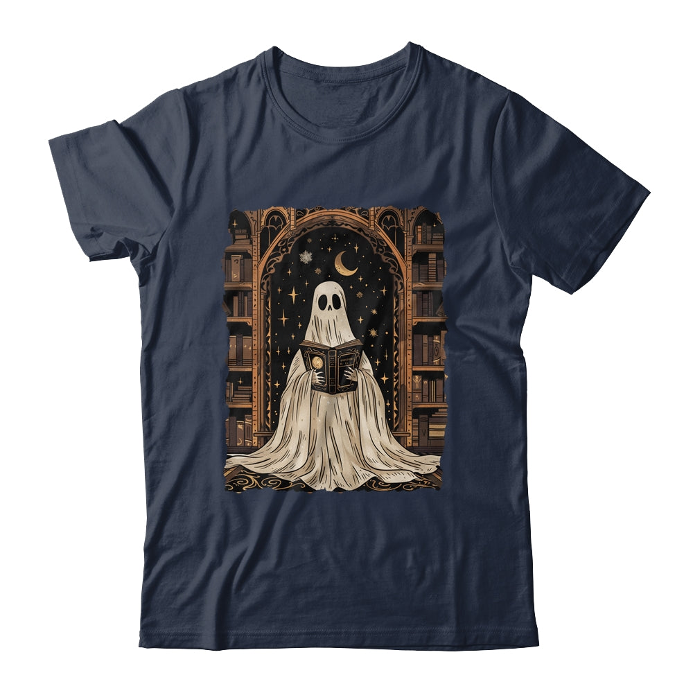 Reading Ghost Library Halloween Librarian Book Lovers Women Shirt & Hoodie | teecentury