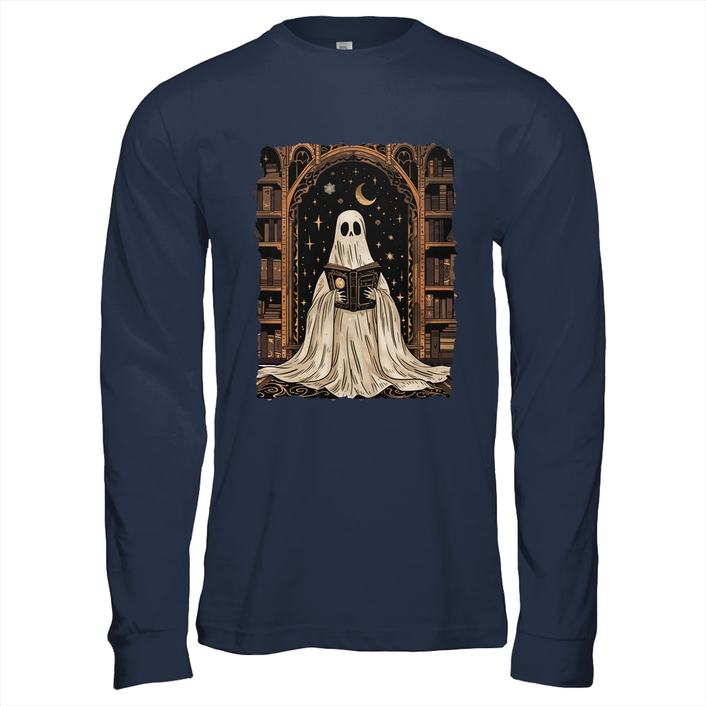 Reading Ghost Library Halloween Librarian Book Lovers Women Shirt & Hoodie | teecentury