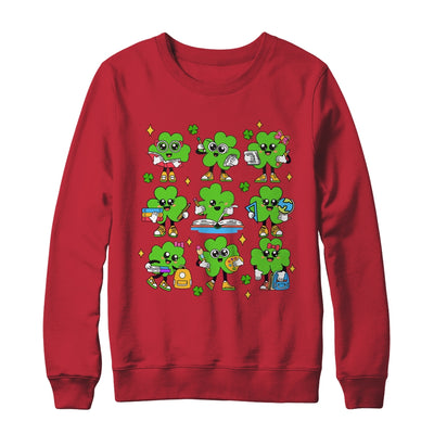 Reading Shamrock St Patricks Day Irish Teacher Women Girl Shirt & Sweatshirt | teecentury