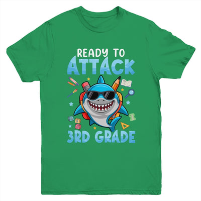 Ready To Attack 3rd Grade Shark First Day Of School Boys Youth Shirt | teecentury