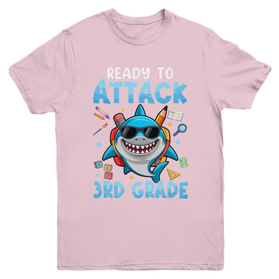 Ready To Attack 3rd Grade Shark First Day Of School Boys Youth Shirt | teecentury